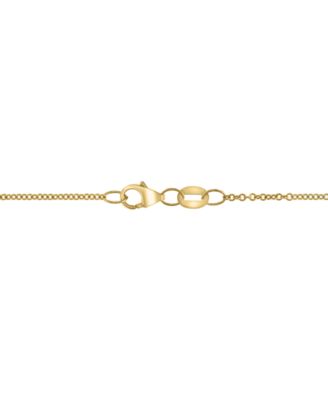 EFFY® Turquoise & Diamond (1/5 ct. tw.) Cross 18" Pendant Necklace in 14k Gold
