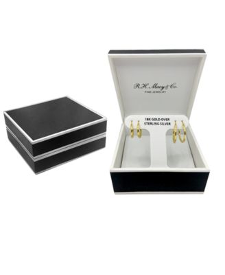 Macy's Set Polished Small Hoop Earrings in 18k Gold-Plated