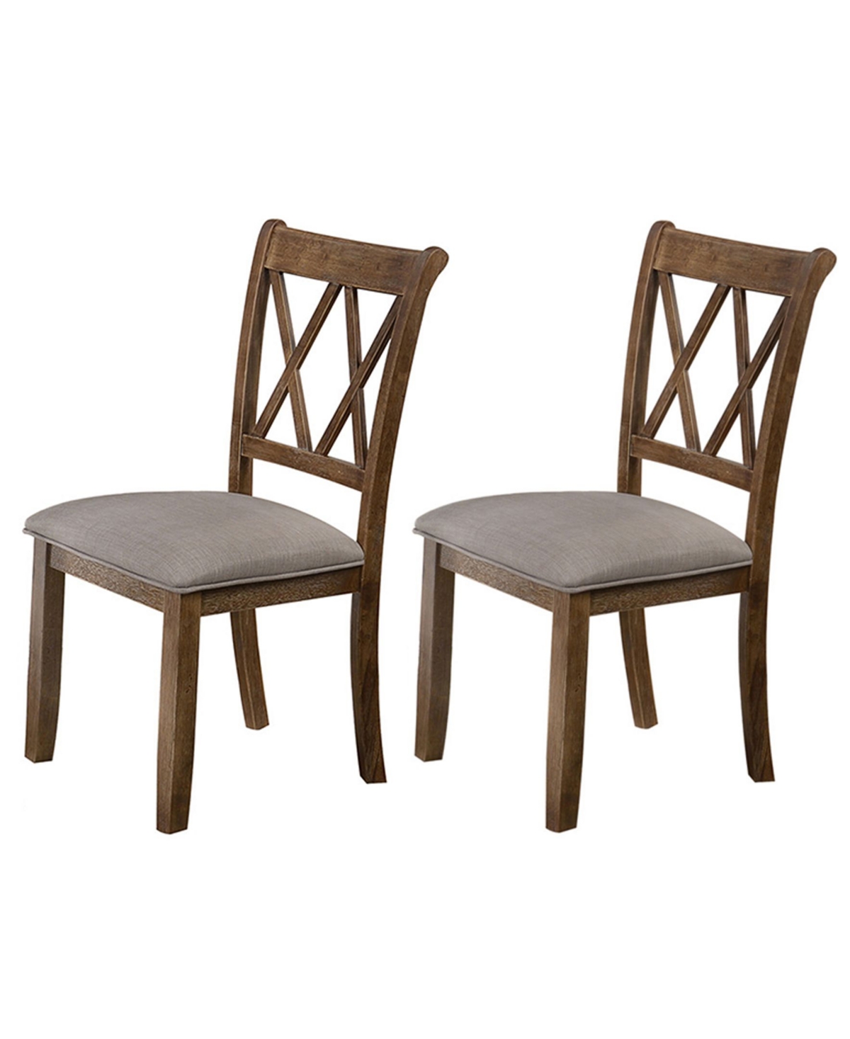 Best Master Furniture Luxembourg Farmhouse Dining Side Chairs, Set Of 2 In Natural Oak ModeSens