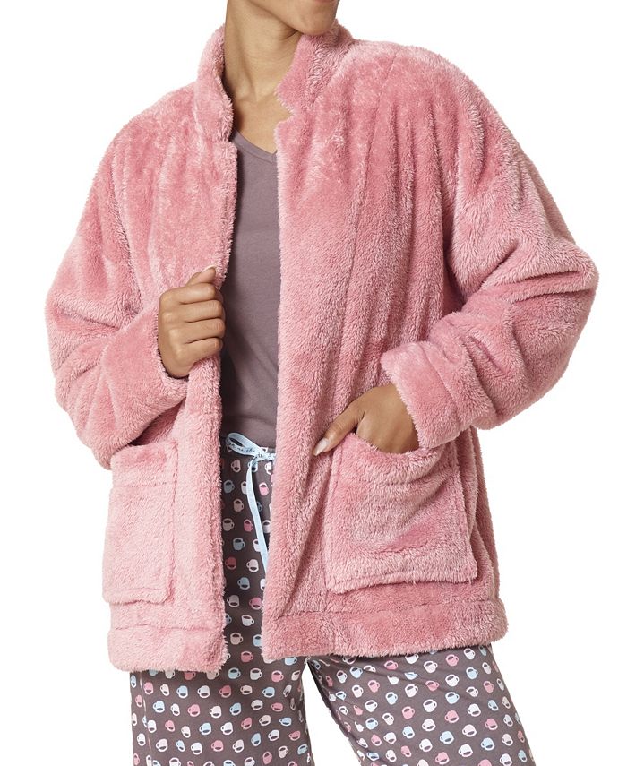 Hue Women s Notch Collar Plush Home Robe Macy s