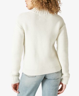 Lucky Brand Textured Turtleneck Sweater 
