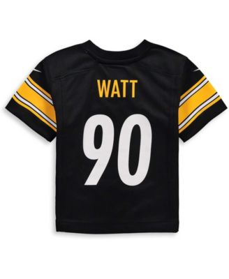 Toddler Boys and Girls T.J. Watt Black Pittsburgh Steelers Player Game Jersey