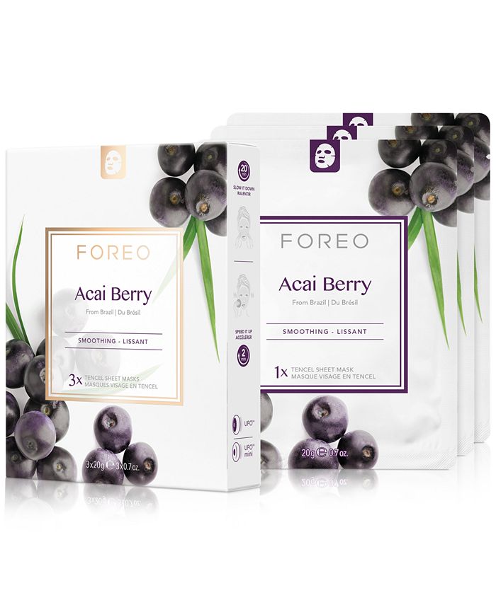 FOREO Farm To Face Sheet Mask - Acai Berry, 3-Pk. - Macy\'s
