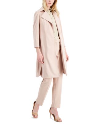 Anne Klein - Wide-Collar Twill Jacket