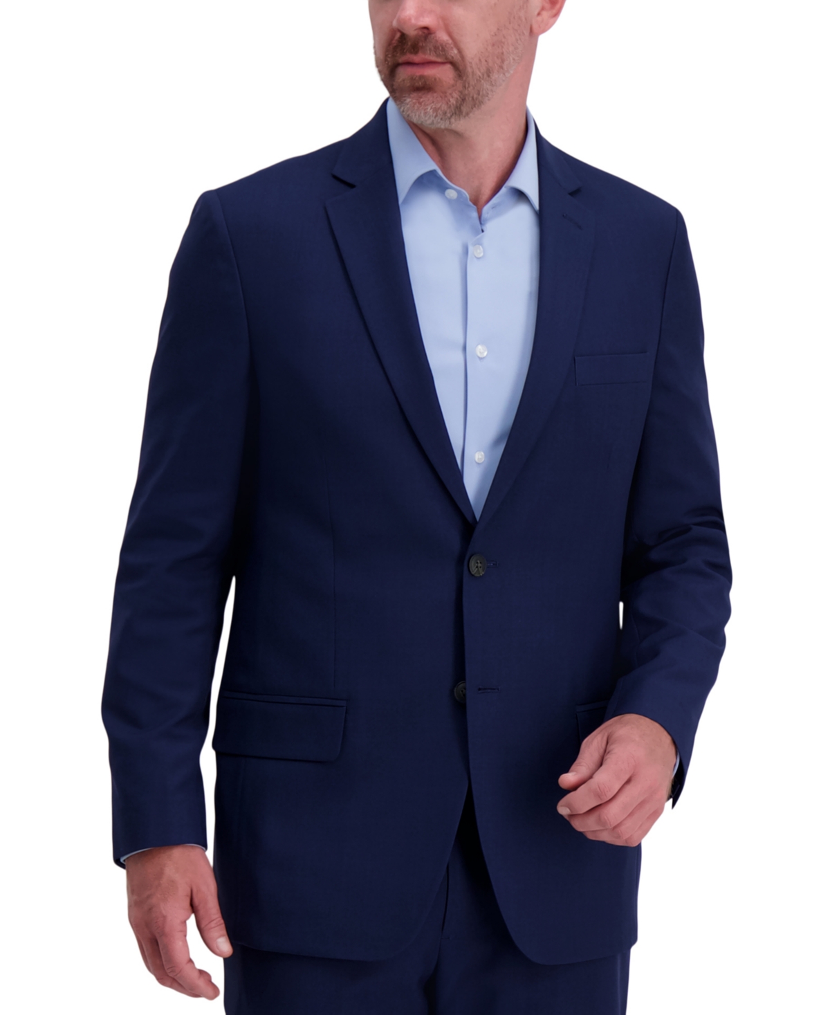 Shop Haggar Men's Smart Wash Classic Fit Suit Separates Jackets In Midnight