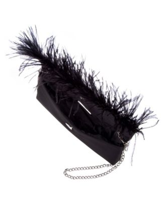Women's Feather Flap Clutch