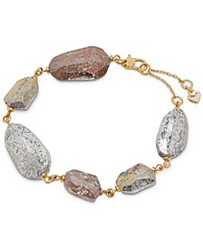 Gold-Tone Patina Stone Bracelet