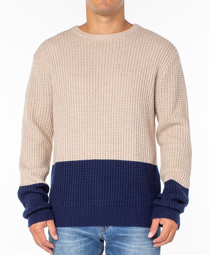 Mens Salmon Waffle Knit Jumper Clothing Mens Clothing Jumpers Pullover Jumpers 