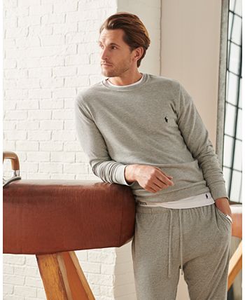 Polo Ralph Lauren Mens Gray Thermal Knit Pajama Shirt $50