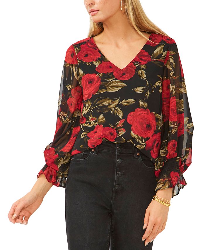 Vince camuto clearance floral print top