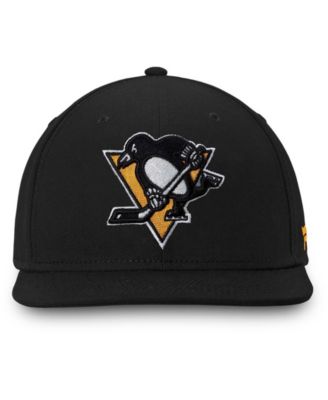 Men's Black Pittsburgh Penguins Core Primary Logo Fitted Hat