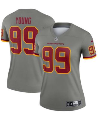 Nike Washington Football Team No99 Chase Young Gray Youth Stitched NFL Limited Inverted Legend 100th Season Jersey