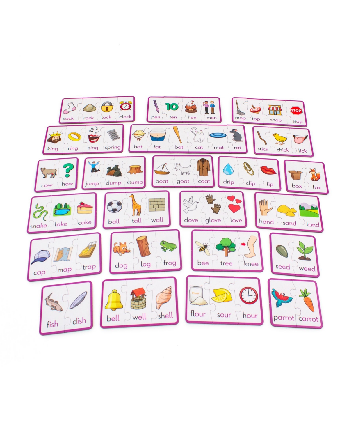 Junior Learning Kids' Rhyming Puzzles Educational Learning Set, 71 Pieces In Multi