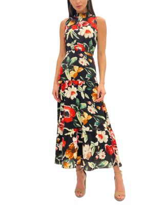 halter floral print dress