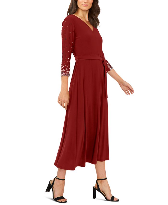 Micada V Neck S S Dress Kentucky Blue