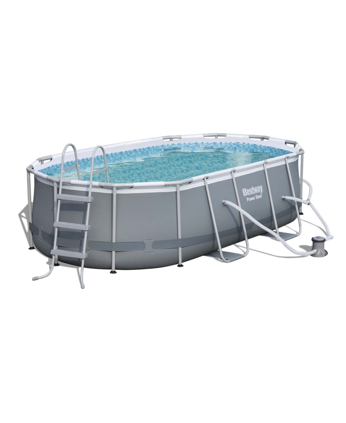 - Power Steel 14' x 8'2" x 39.5" Above Ground Pool Set - Multi