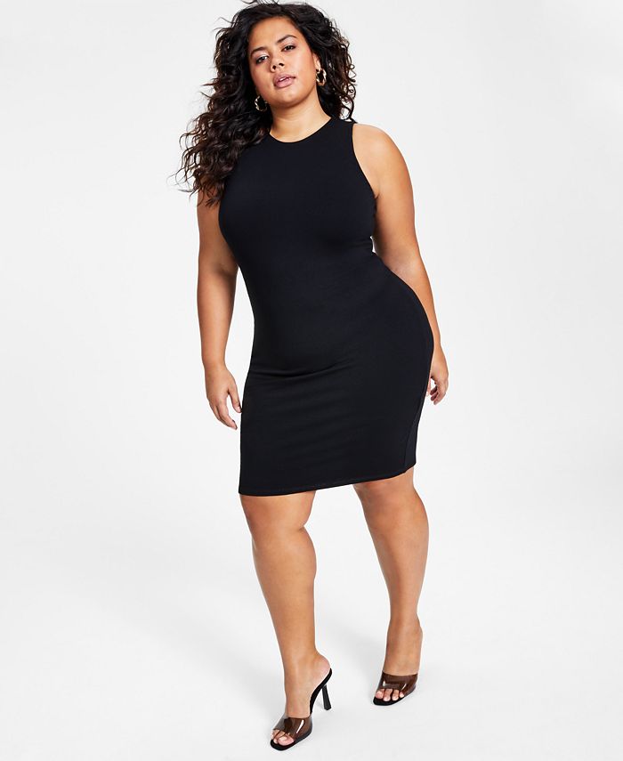 Macy's black top bodycon dress