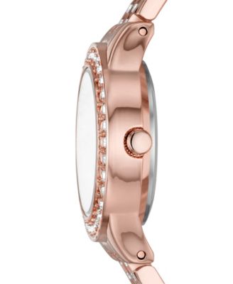 Women's Rose Gold-Tone Bracelet Watch Gift Set, 27mm