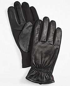 Men's Fownes Leather Fabric Stretch Combo Glove