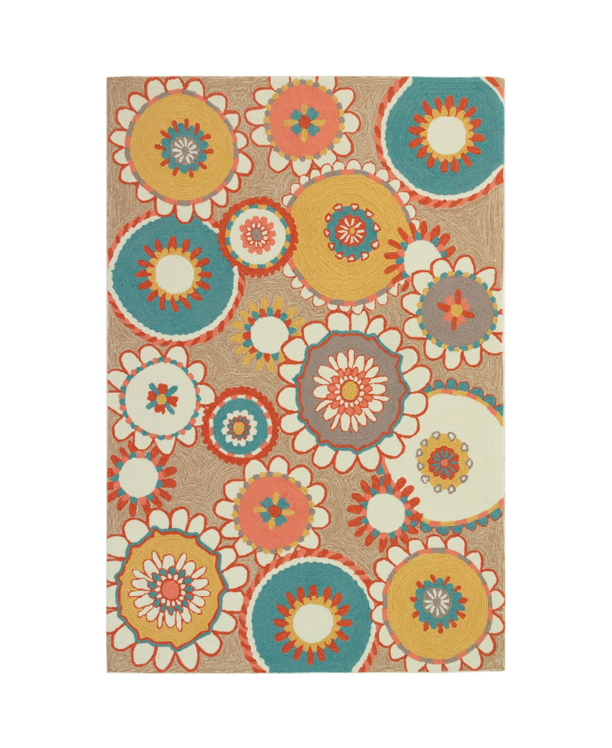 Liora Manne' Ravella Florentine 7'6in x 9'6in Outdoor Area Rug - Sand