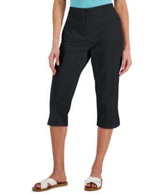 black slim capri pants