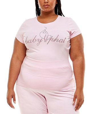 Baby Phat Trendy Plus Size Studded Logo-Graphic T-Shirt - Macy's
