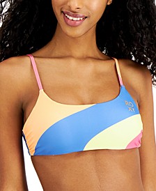 Juniors' Pop Surf Colorblocked Bralette Bikini Top
