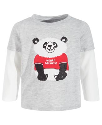 First Impressions - Baby Boys Heart Breaker Layered-Look T-Shirt