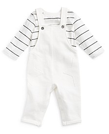 Baby Boys 2-Pc. Striped Top & Star Overall Set, Created for Macy's
