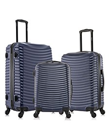 InUSA Adly Lightweight Hardside Spinner Luggage Set, 3 piece