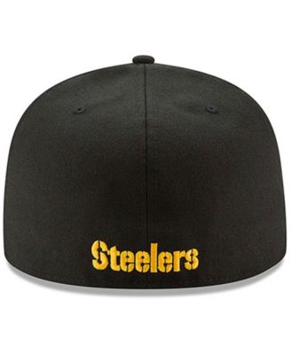 Men's Black Pittsburgh Steelers Omaha 59FIFTY Fitted Hat