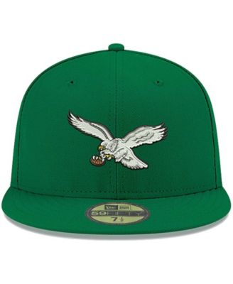 Men's Kelly Green Philadelphia Eagles Omaha Throwback 59FIFTY Fitted Hat