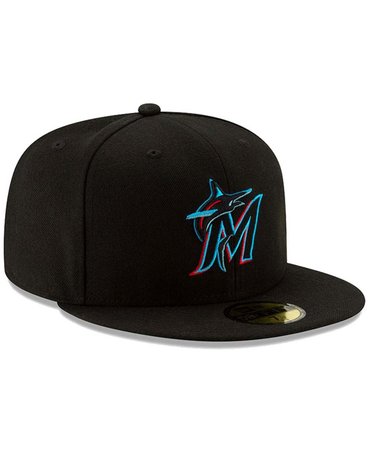 Men's Miami MarlinsOn-Field Authentic Collection 59FIFTY Fitted Hat - Black