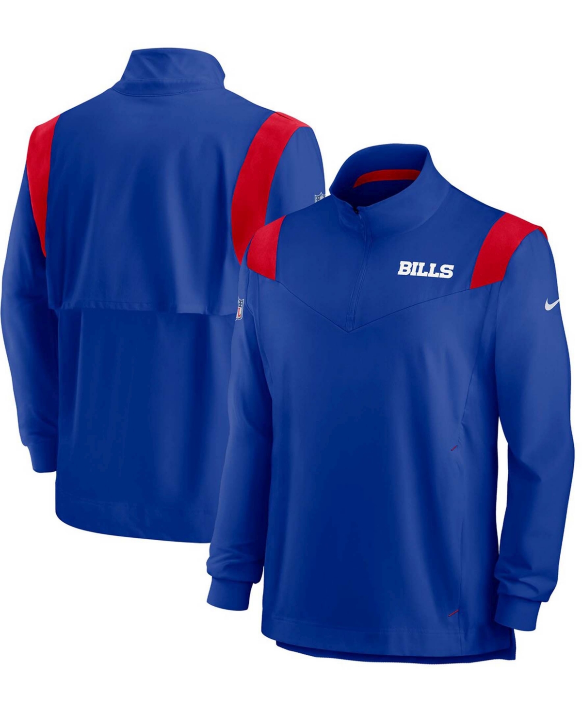 Shop Nike Men's Royal Buffalo Bills 2021 Sideline Coaches Repel Quarter-zip Jacket