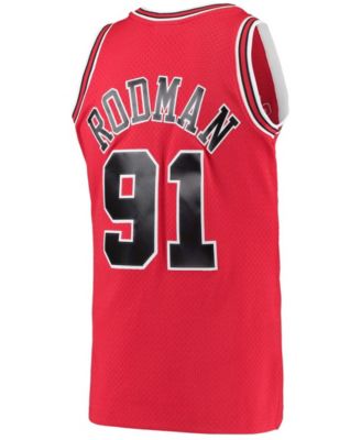Men's Dennis Rodman Red Chicago Bulls Hardwood Classics 1997-98 Swingman Jersey