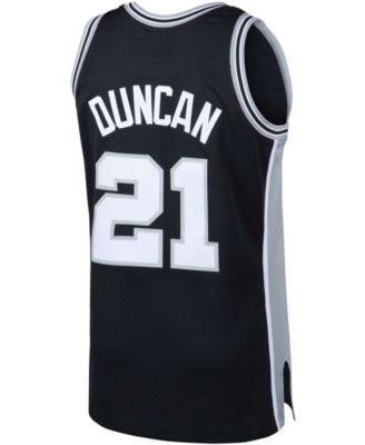Men's Tim Duncan Black San Antonio Spurs 1998-99 Hardwood Classics Swingman Jersey