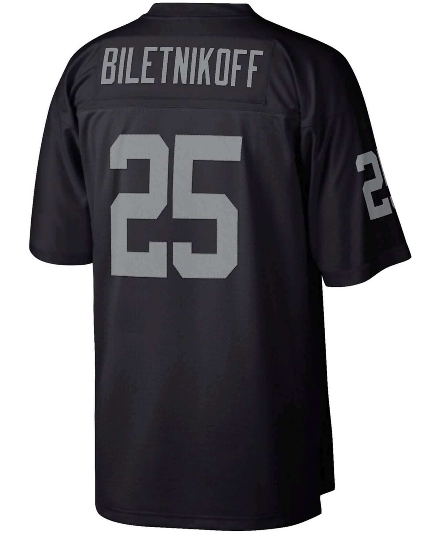 Мужской топ Mitchell & Ness Fred Biletnikoff Black Las Vegas Raiders Retired Player Legacy Replica Jersey — фото 4
