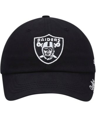 Women's Black Las Vegas Raiders Miata Clean Up Primary Adjustable Hat