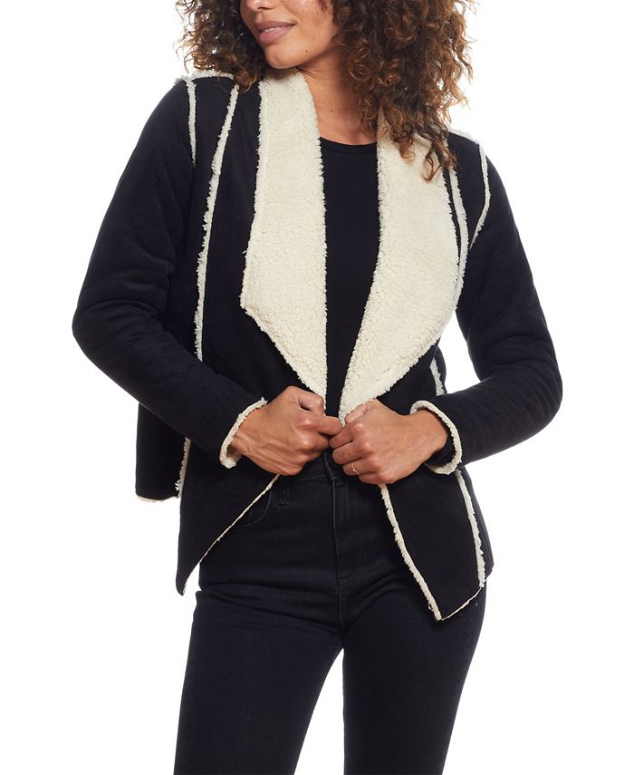 Faux leather 2025 flyaway jacket