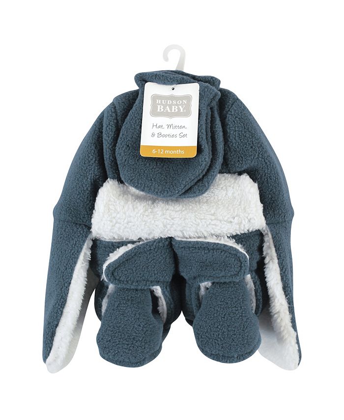 Hudson Baby Baby Boys Trapper Hat, Mitten and Bootie Set Macy's