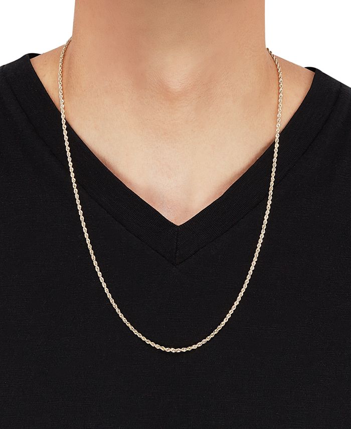 Macy's Rope Link 24" Chain Necklace in 14k Gold & Reviews Necklaces
