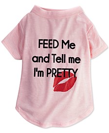 Feed Me Graphic Dog T-Shirt, Small Breeds