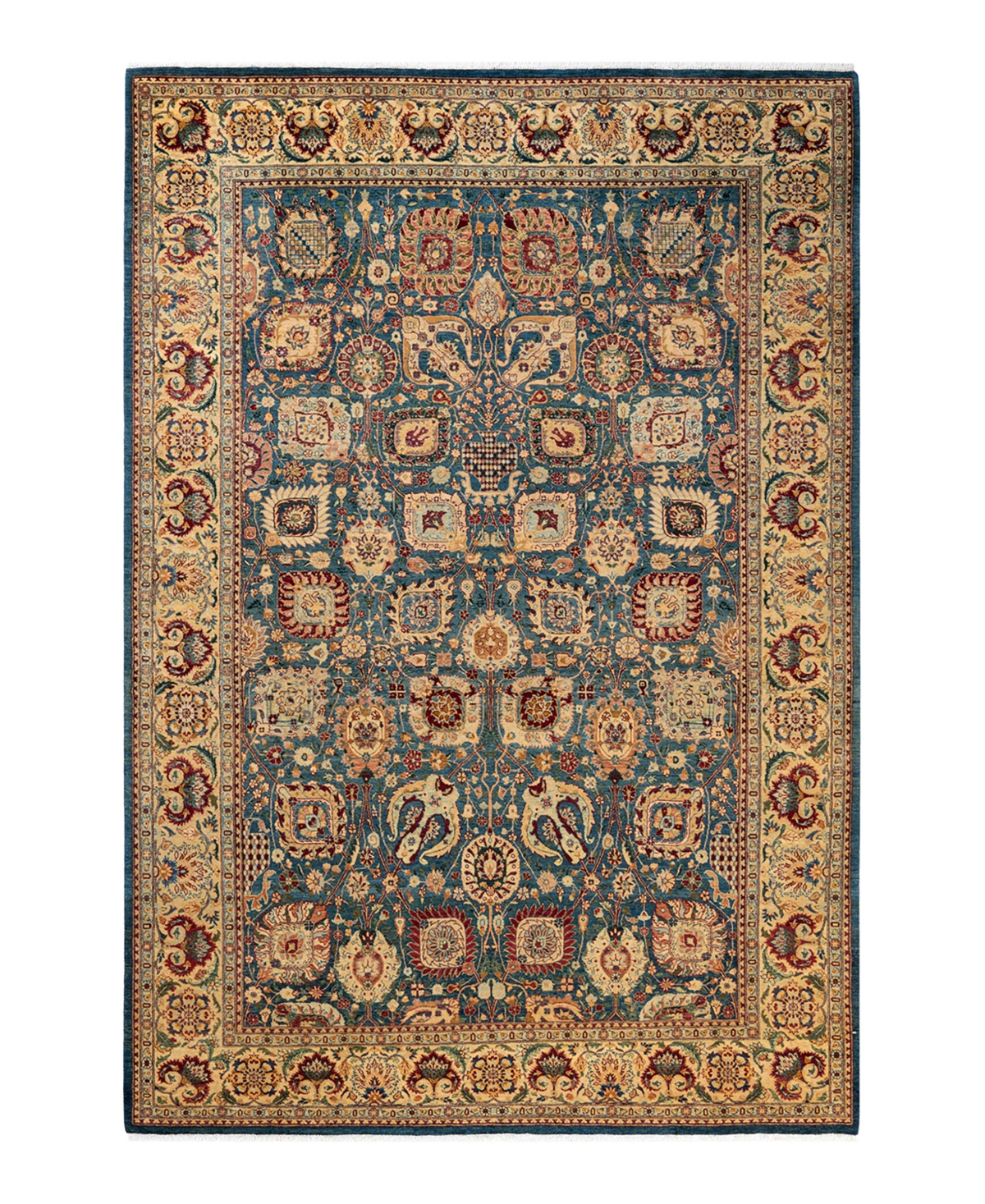 Closeout! Adorn Hand Woven Rugs Mogul M1190 6'1in x 8'10in Area Rug - Blue