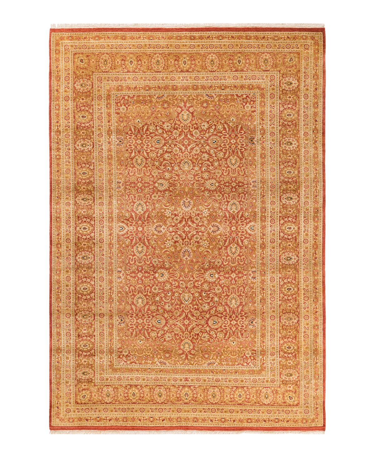 Closeout! Adorn Hand Woven Rugs Mogul M1251 6'4in x 9'5in Area Rug - Orange