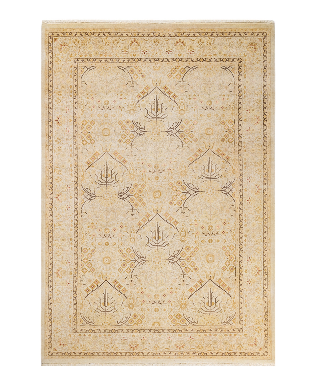 Closeout! Adorn Hand Woven Rugs Mogul M1381 6'1in x 8'10in Area Rug - Ivory