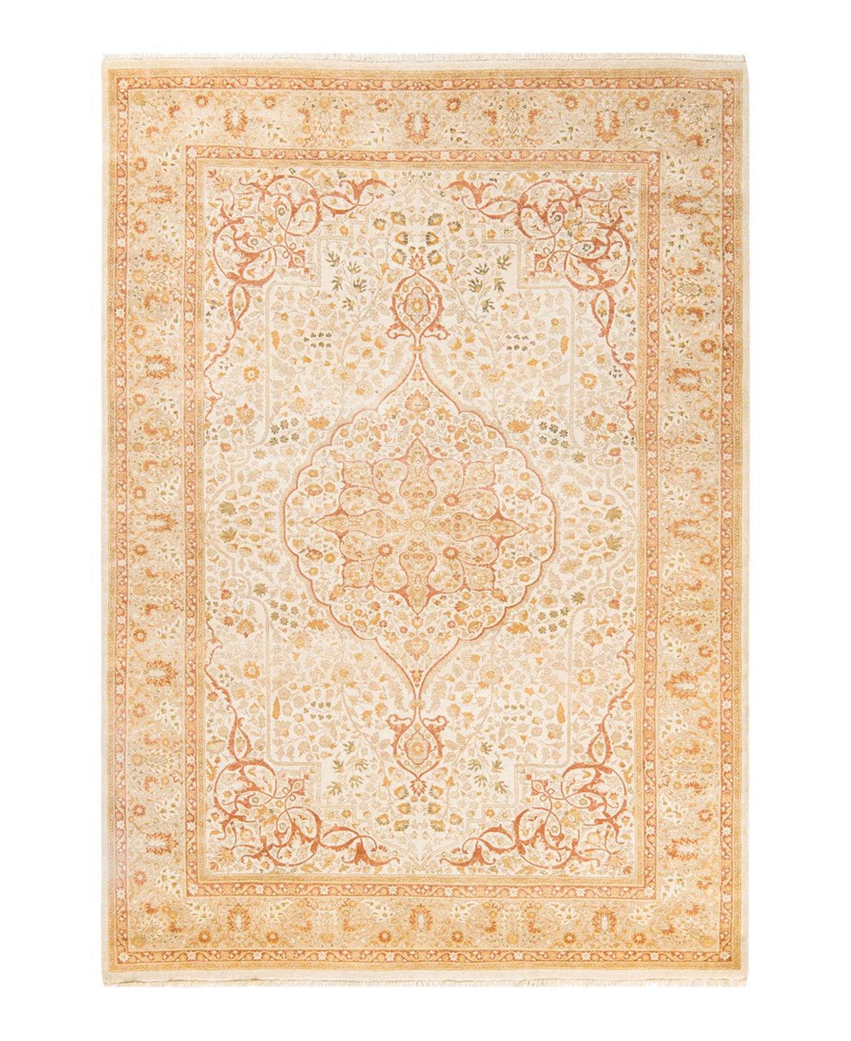 Closeout! Adorn Hand Woven Rugs Mogul M1399 6'3in x 9'1in Area Rug - Ivory