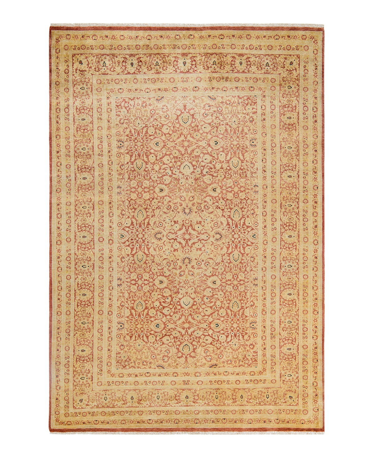 Closeout! Adorn Hand Woven Rugs Mogul M1450 6'2in x 9'3in Area Rug - Orange