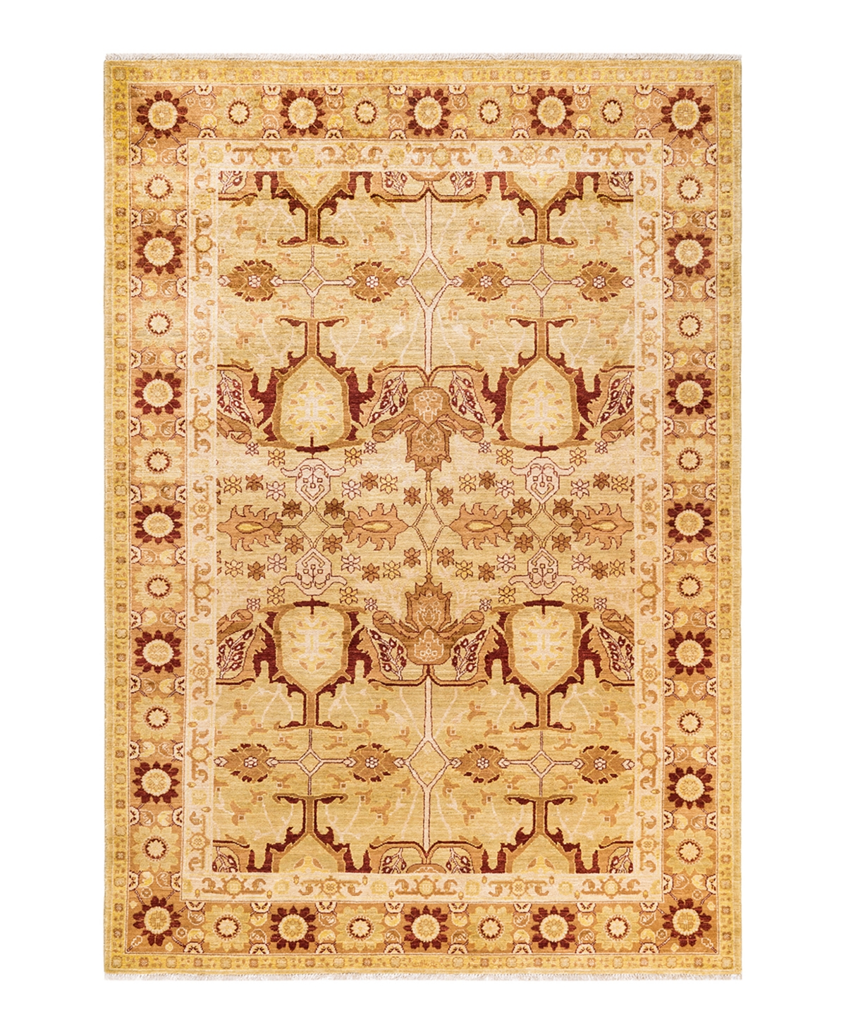Closeout! Adorn Hand Woven Rugs Eclectic M1466 6'3in x 9'3in Area Rug - Yellow