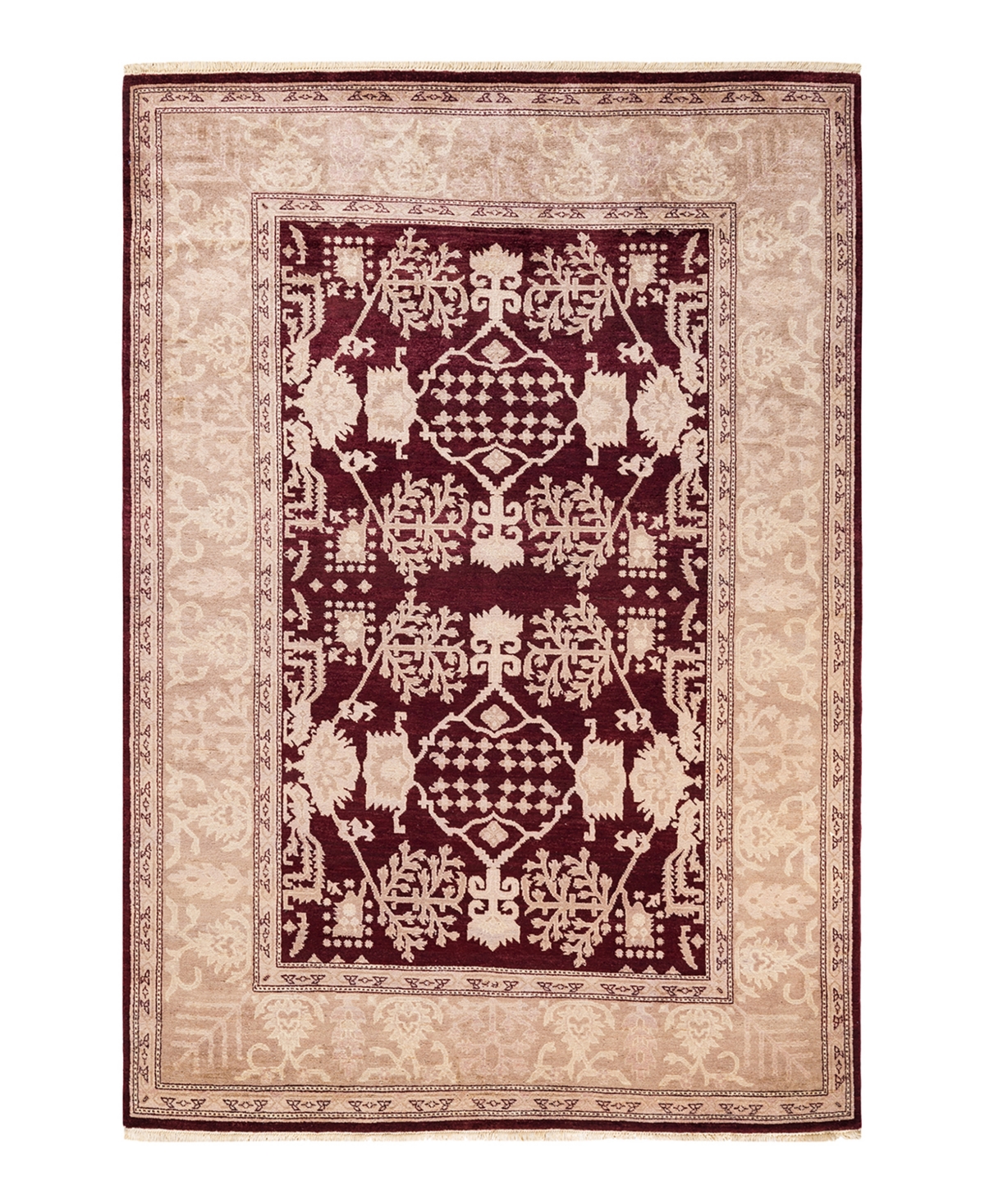Closeout! Adorn Hand Woven Rugs Eclectic M1480 6'3in x 9'2in Area Rug - Red