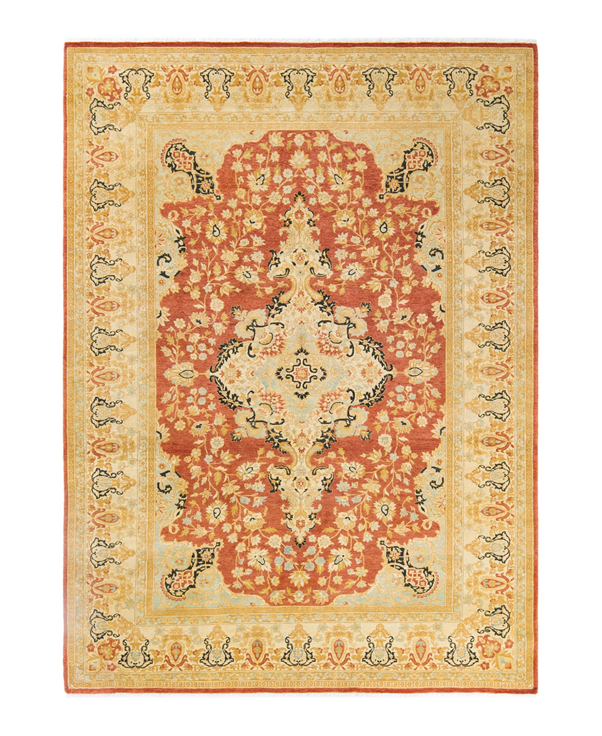Closeout! Adorn Hand Woven Rugs Mogul M1494 5'10in x 8'4in Area Rug - Orange